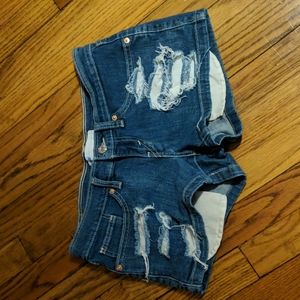 Levi's super short denim stretch shorts. Size 27